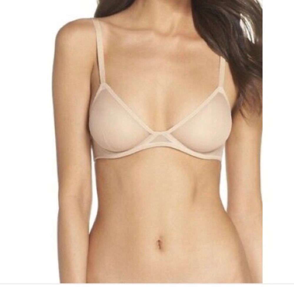 FREE PEOPLE TRIANGLE UNDERWIRE BRA NUDE SIZE 32A